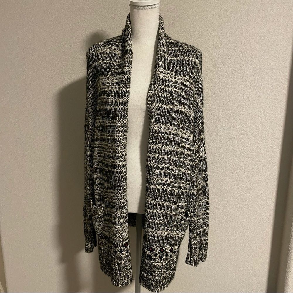 GAP BODY heavy knit, long length open cardigan